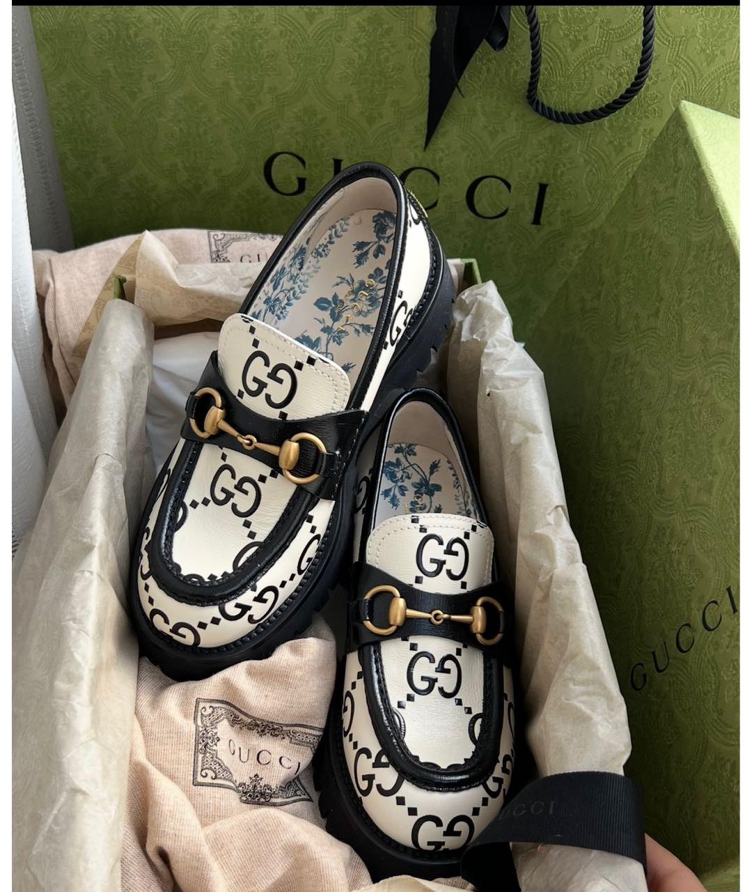 GUCCI Черные кожаные лоферы, фото 2