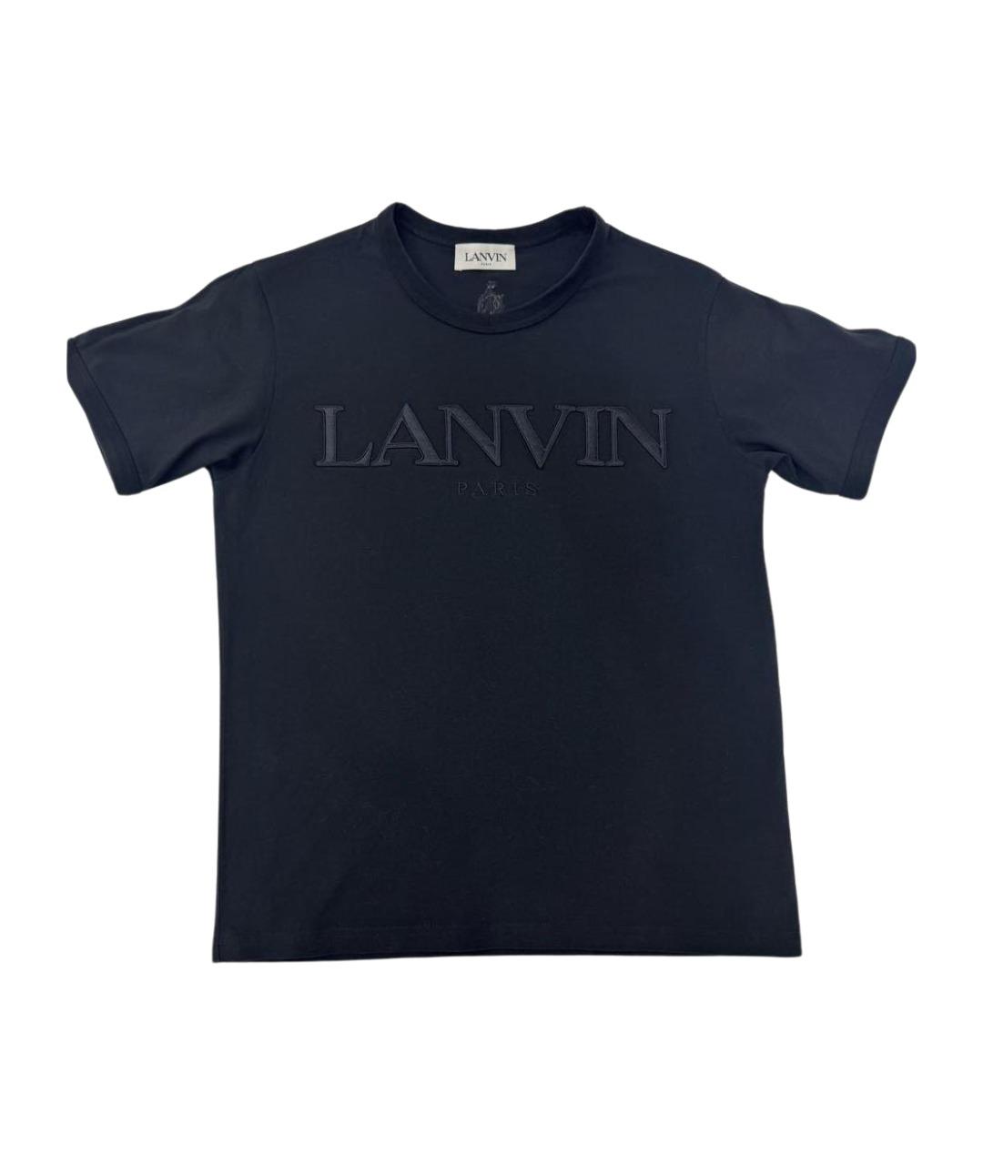 LANVIN Черная хлопковая футболка, фото 1