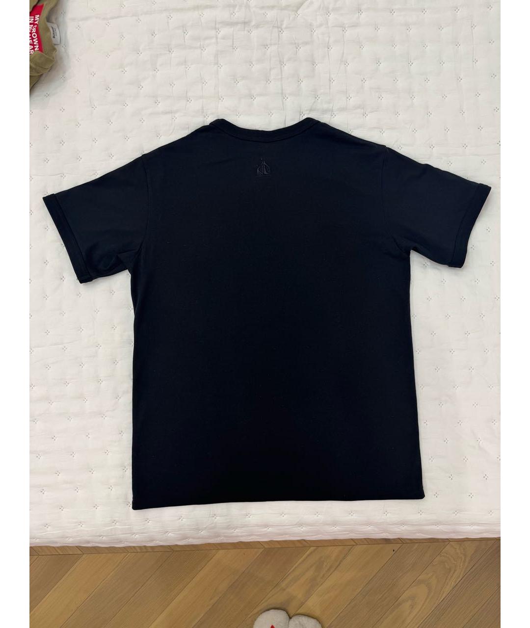 LANVIN Черная хлопковая футболка, фото 2