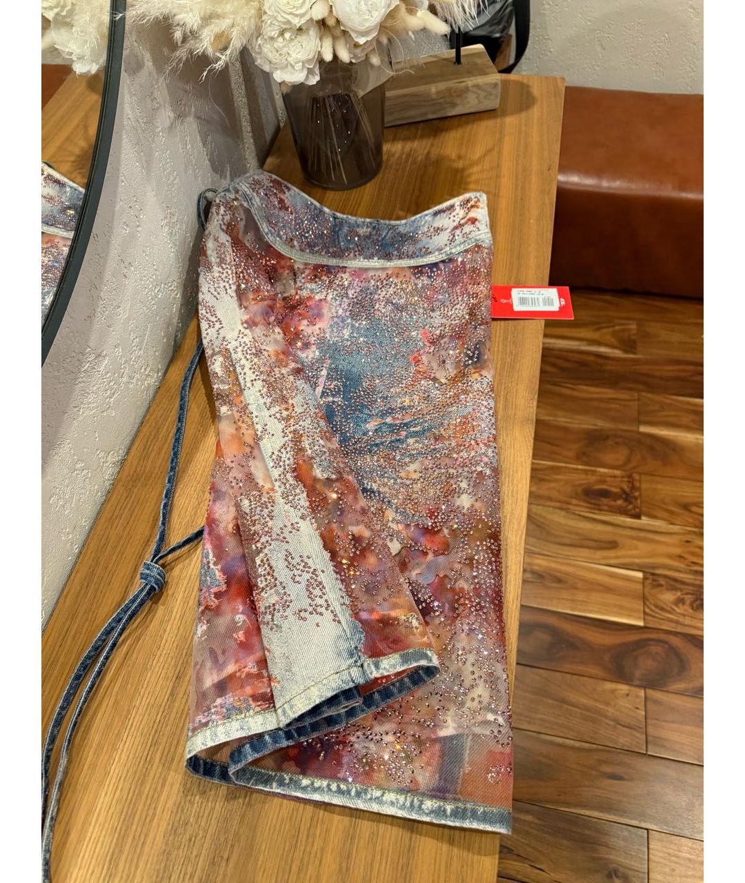 DIESEL Мульти деним коктейльное платье, фото 5