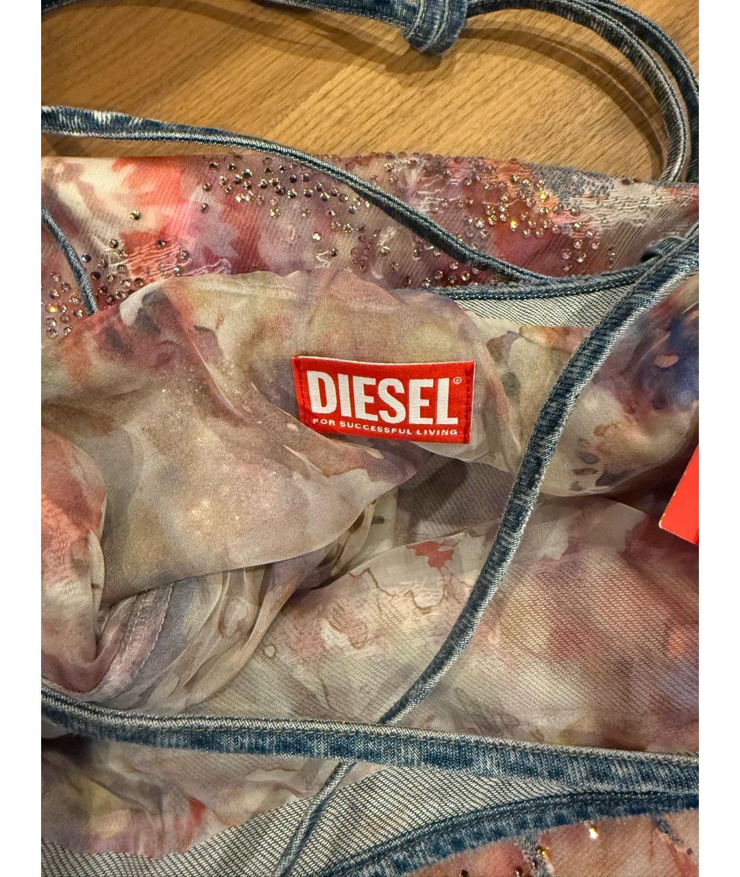 DIESEL Мульти деним коктейльное платье, фото 3