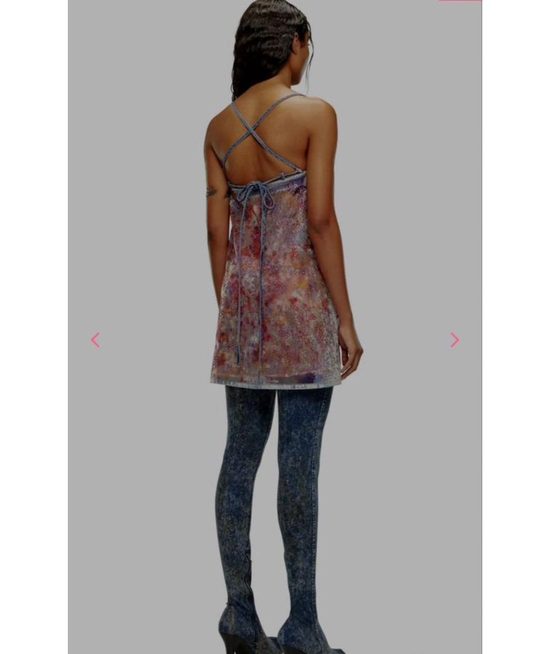 DIESEL Мульти деним коктейльное платье, фото 7