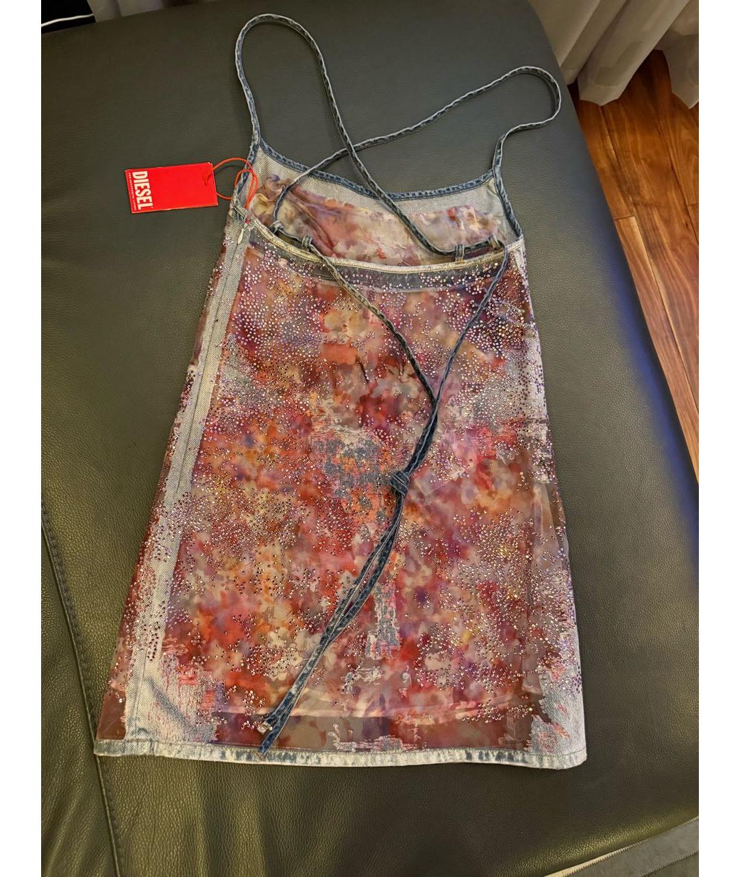 DIESEL Мульти деним коктейльное платье, фото 2