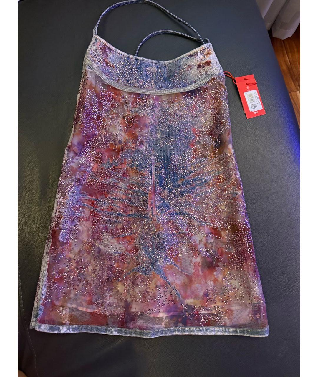 DIESEL Мульти деним коктейльное платье, фото 8