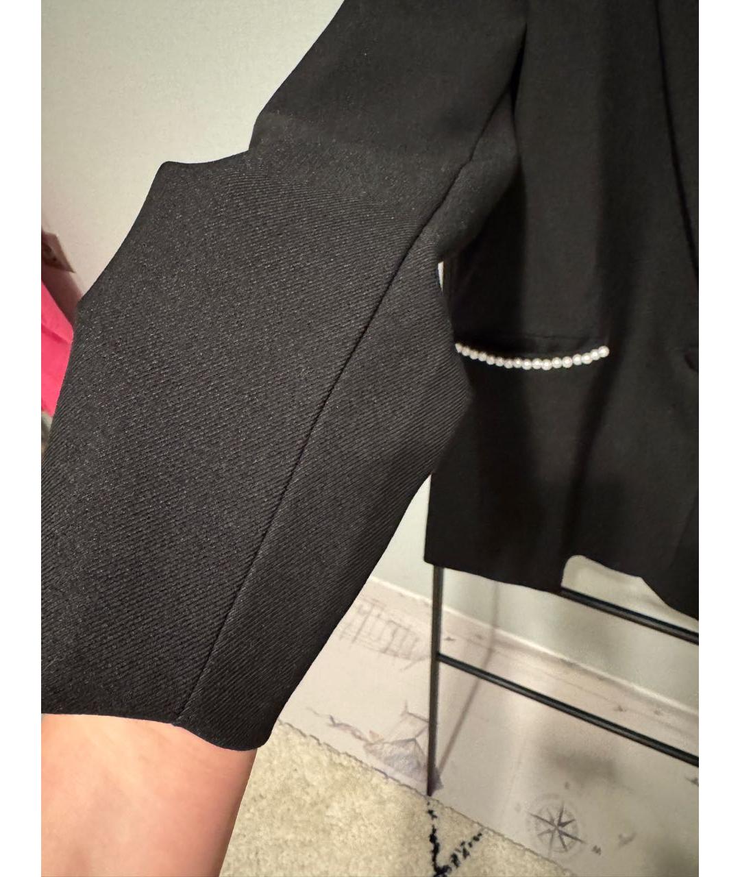 SANDRO Черный шерстяной жакет/пиджак, фото 6