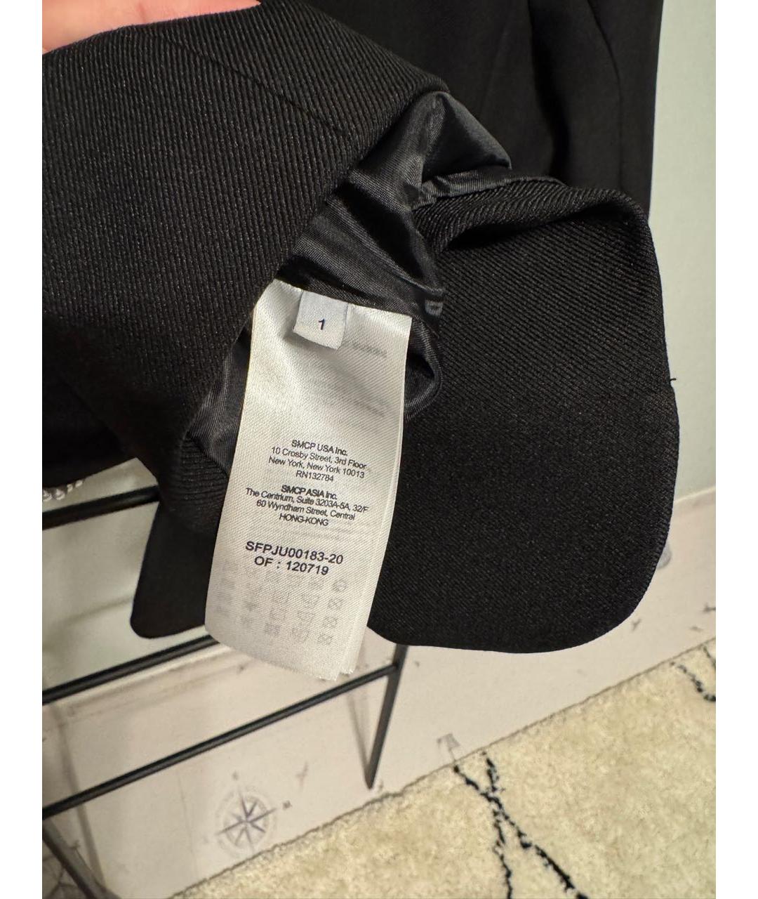 SANDRO Черный шерстяной жакет/пиджак, фото 3