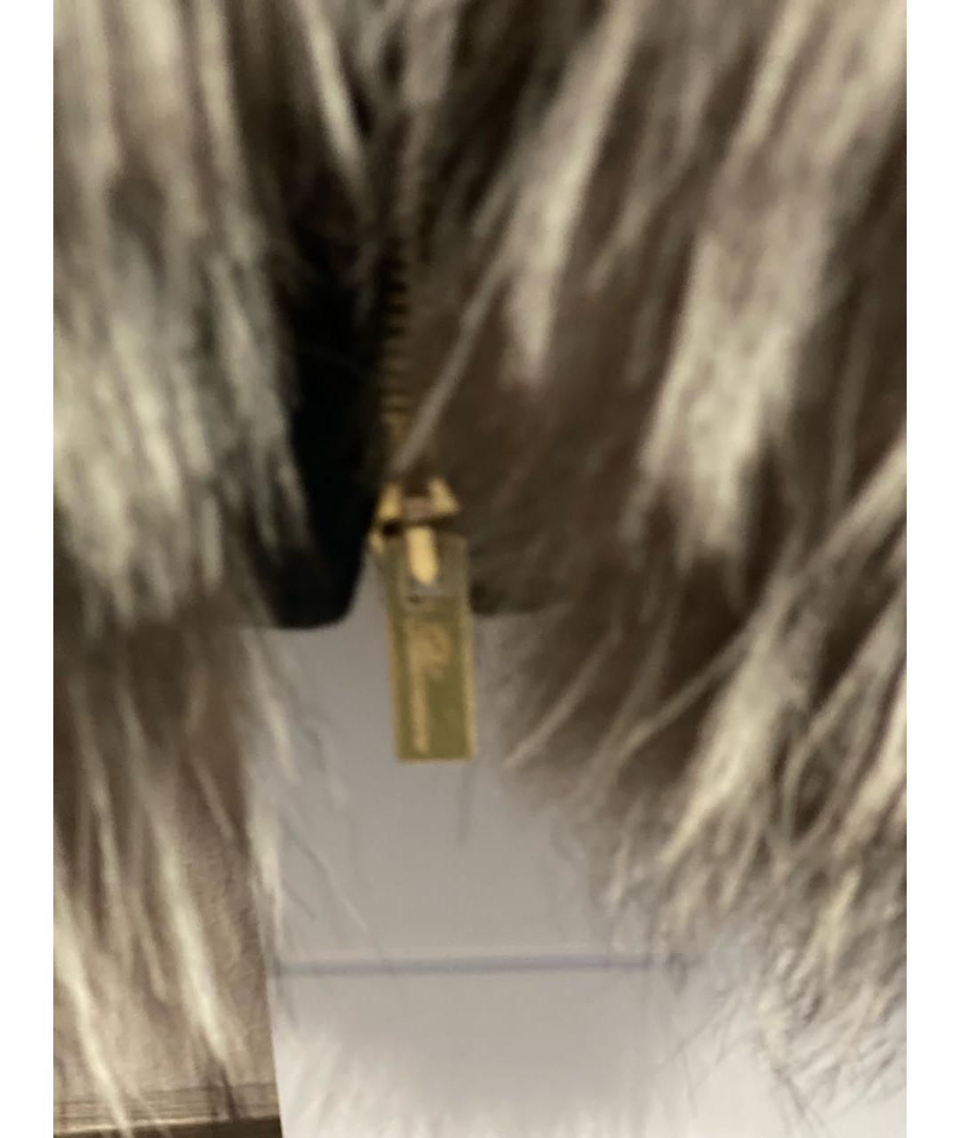 BLUMARINE Серая замшевая шуба, фото 3