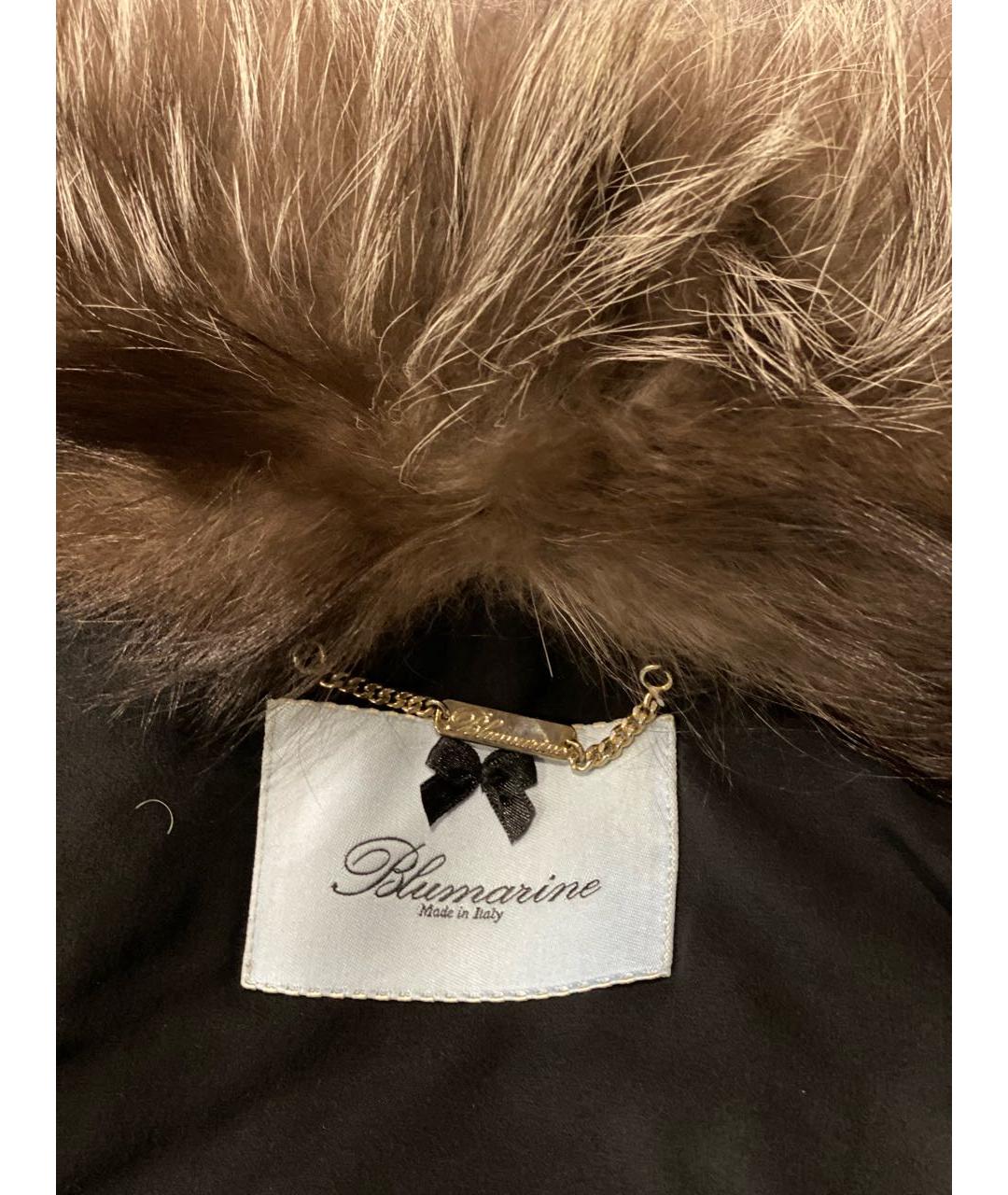 BLUMARINE Серая замшевая шуба, фото 6