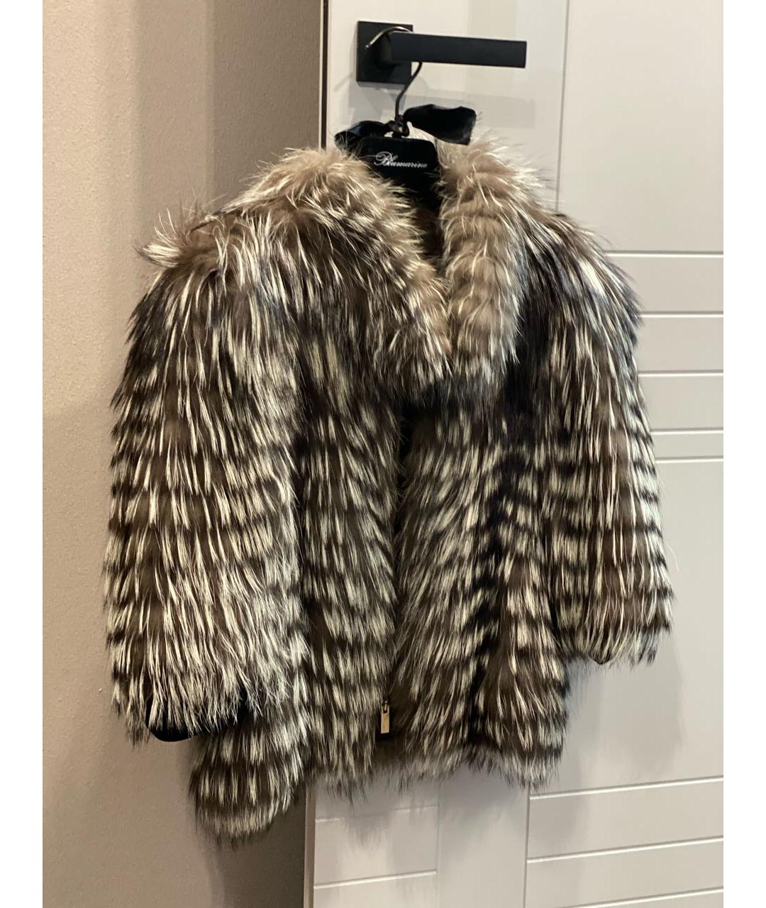 BLUMARINE Серая замшевая шуба, фото 9