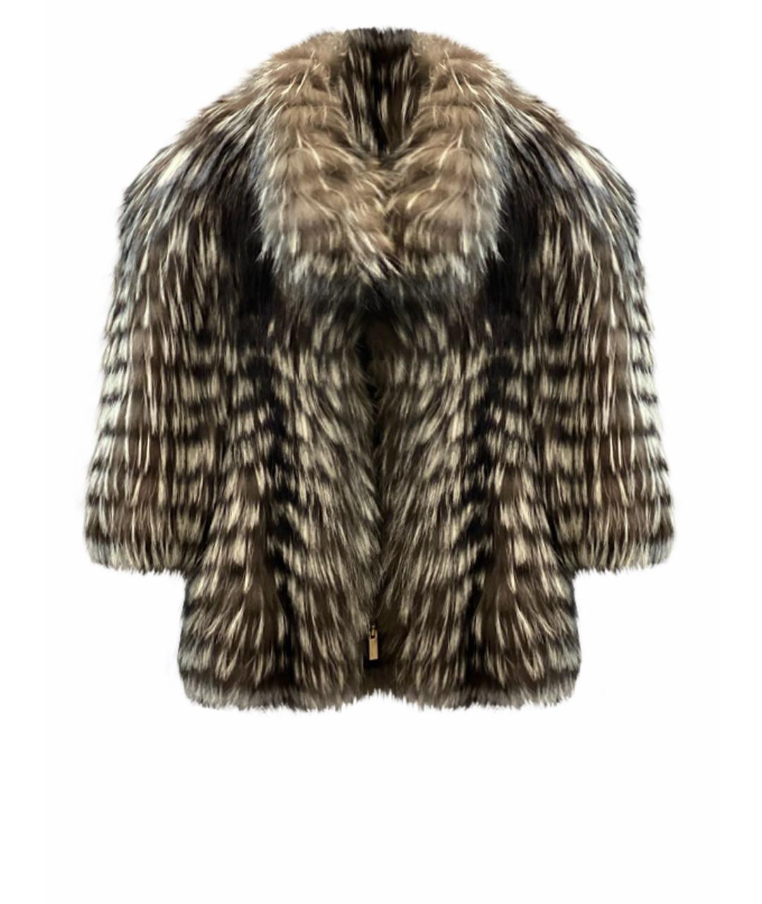 BLUMARINE Серая замшевая шуба, фото 1