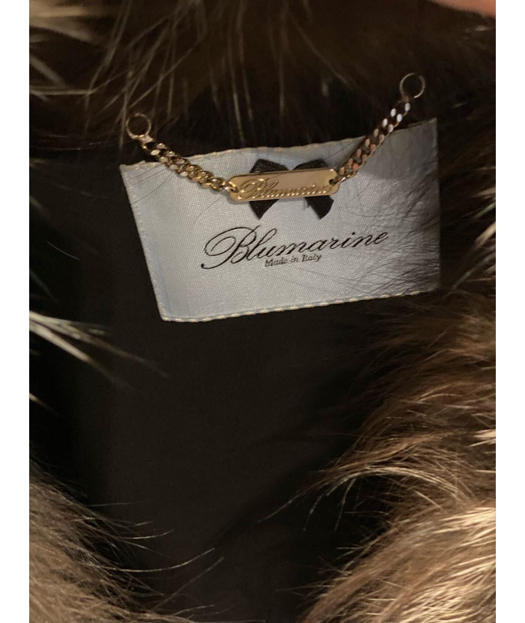 BLUMARINE Серая замшевая шуба, фото 8