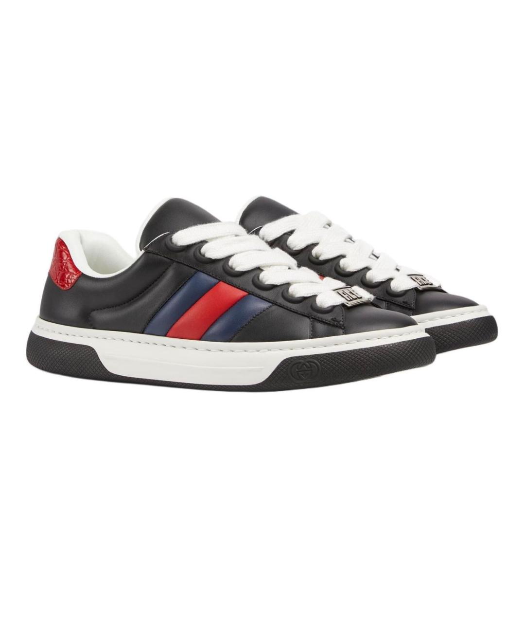 GUCCI Мульти кожаные низкие кроссовки / кеды, фото 2