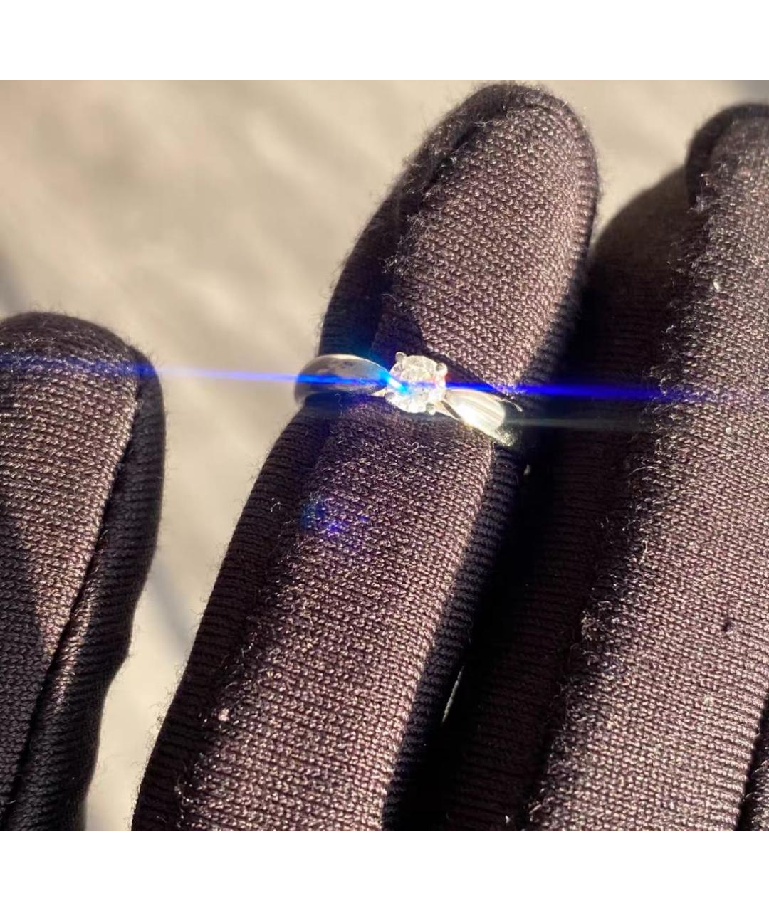 TIFFANY&CO Белое платиновое кольцо, фото 2