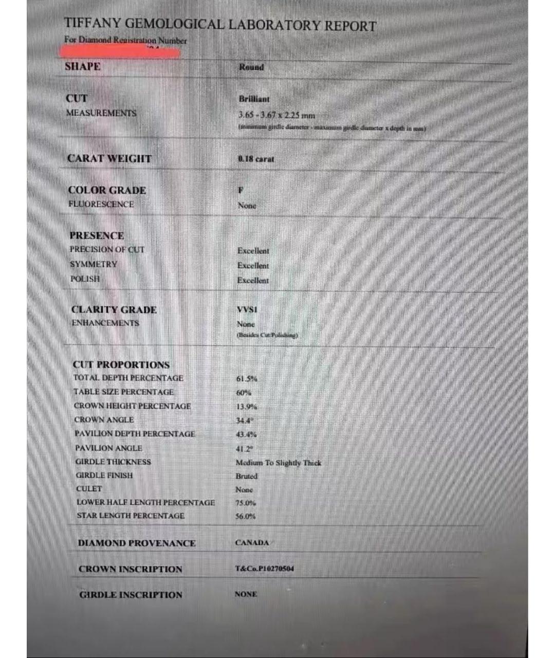 TIFFANY&CO Белое платиновое кольцо, фото 6