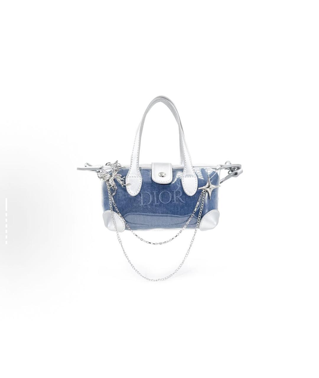 CHRISTIAN DIOR Синяя сумка с короткими ручками, фото 8