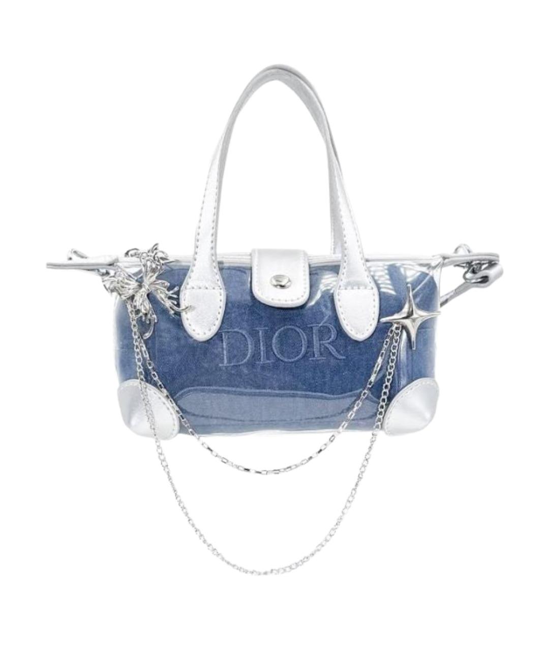 CHRISTIAN DIOR Синяя сумка с короткими ручками, фото 9