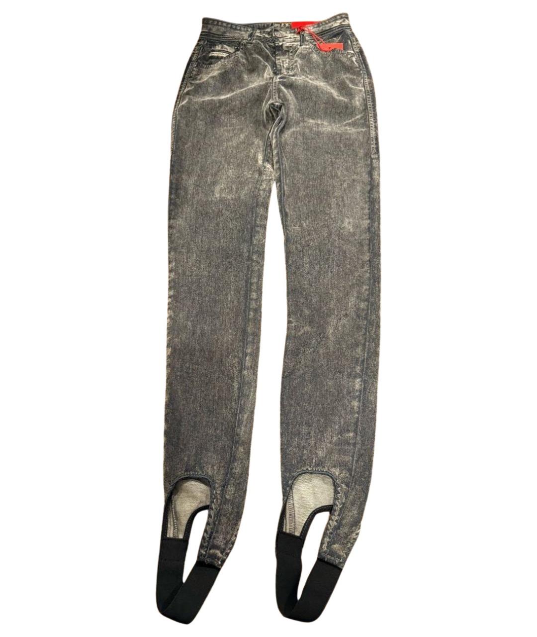 DIESEL Серые хлопко-эластановые джинсы слим, фото 1