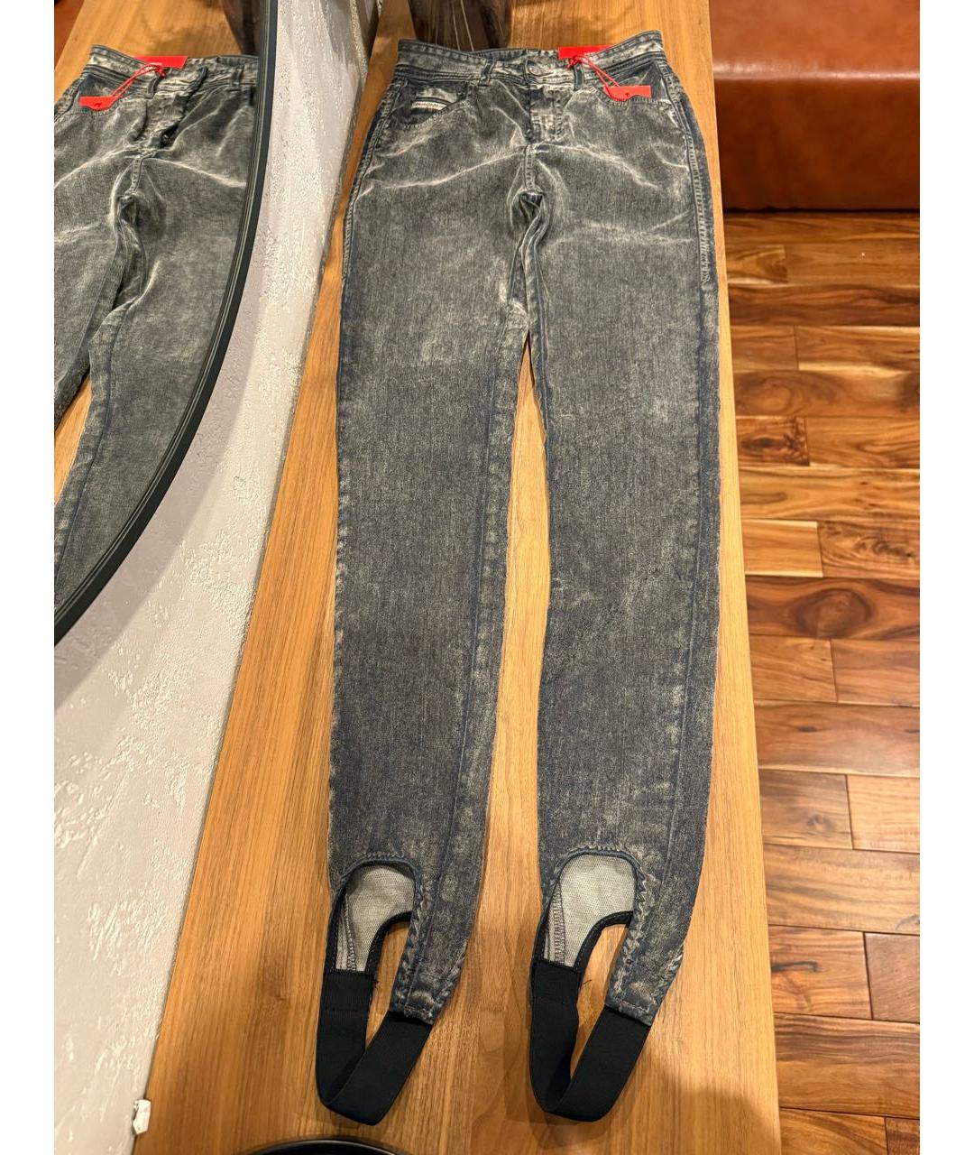DIESEL Серые хлопко-эластановые джинсы слим, фото 9