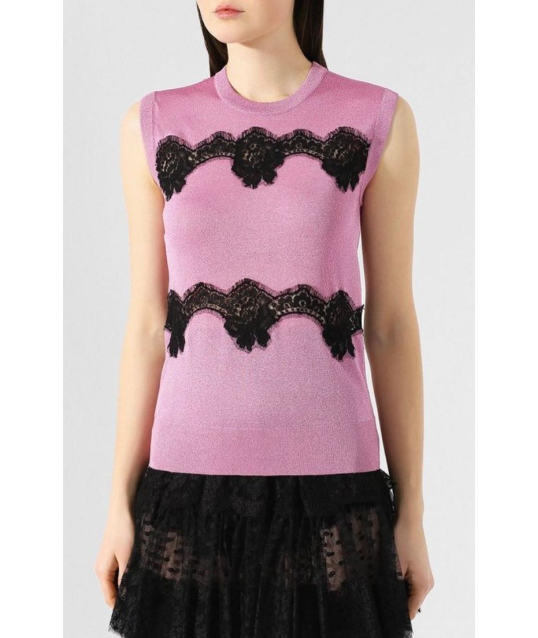 DOLCE&GABBANA Розовый джемпер / свитер, фото 4