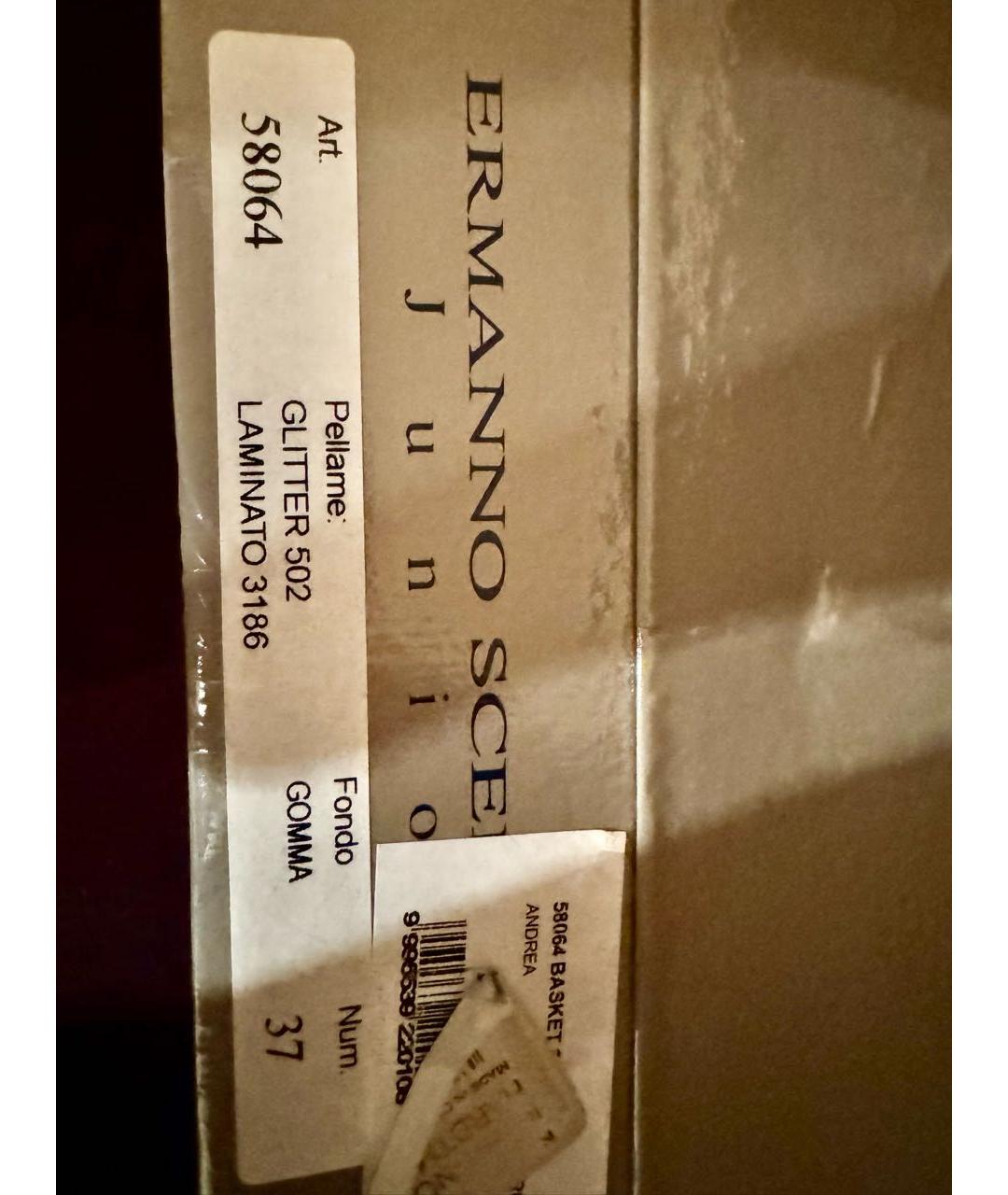 ERMANNO SCERVINO Серебряные кожаные кеды, фото 5