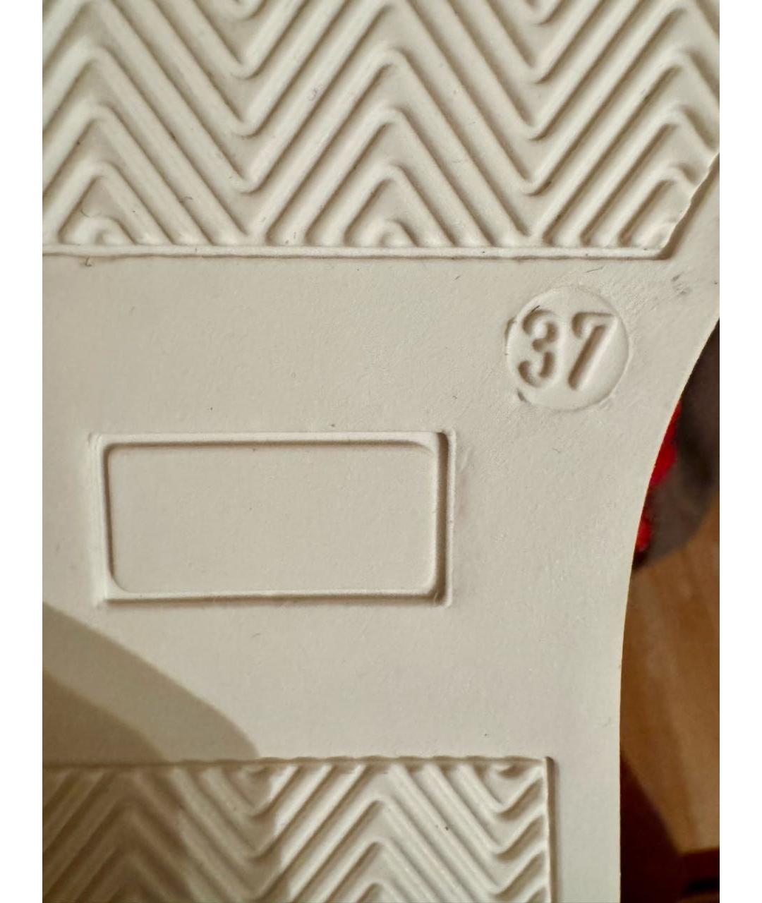 ERMANNO SCERVINO Серебряные кожаные кеды, фото 6