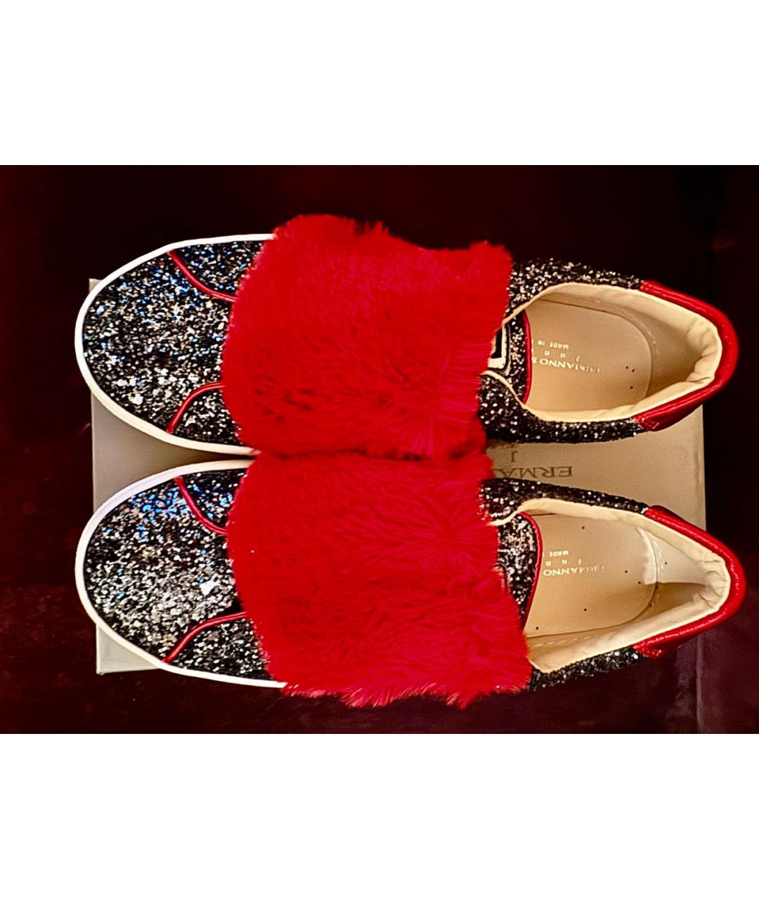 ERMANNO SCERVINO Серебряные кожаные кеды, фото 2