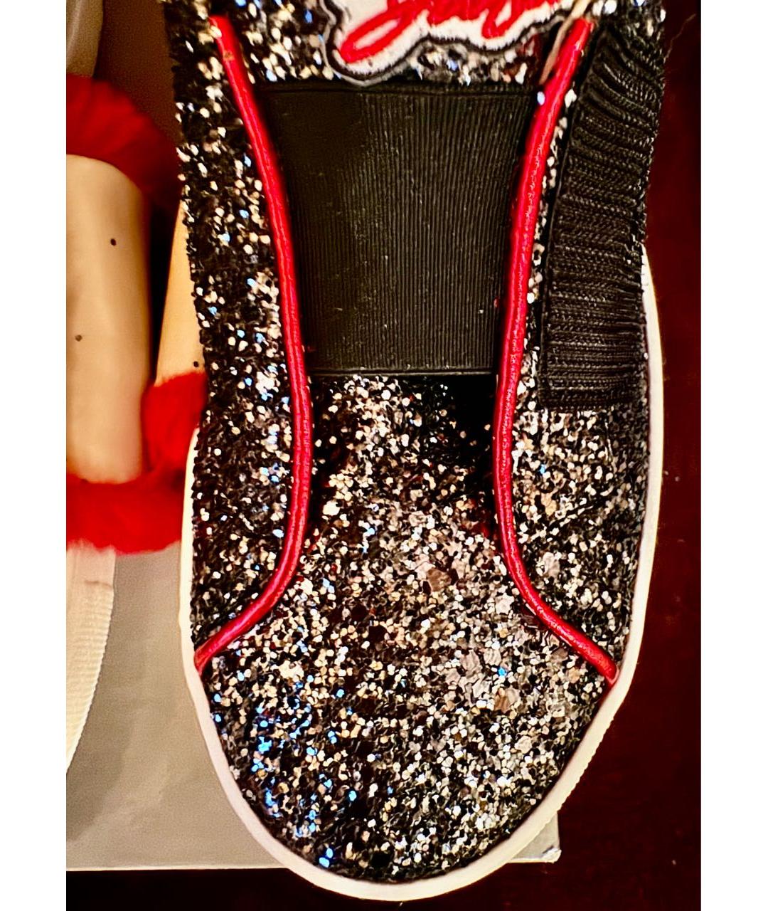 ERMANNO SCERVINO Серебряные кожаные кеды, фото 3