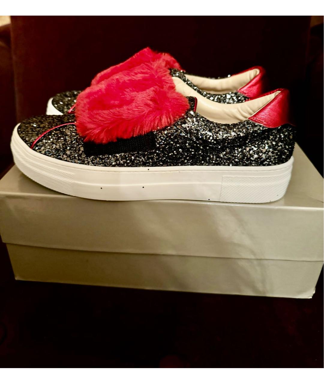 ERMANNO SCERVINO Серебряные кожаные кеды, фото 8