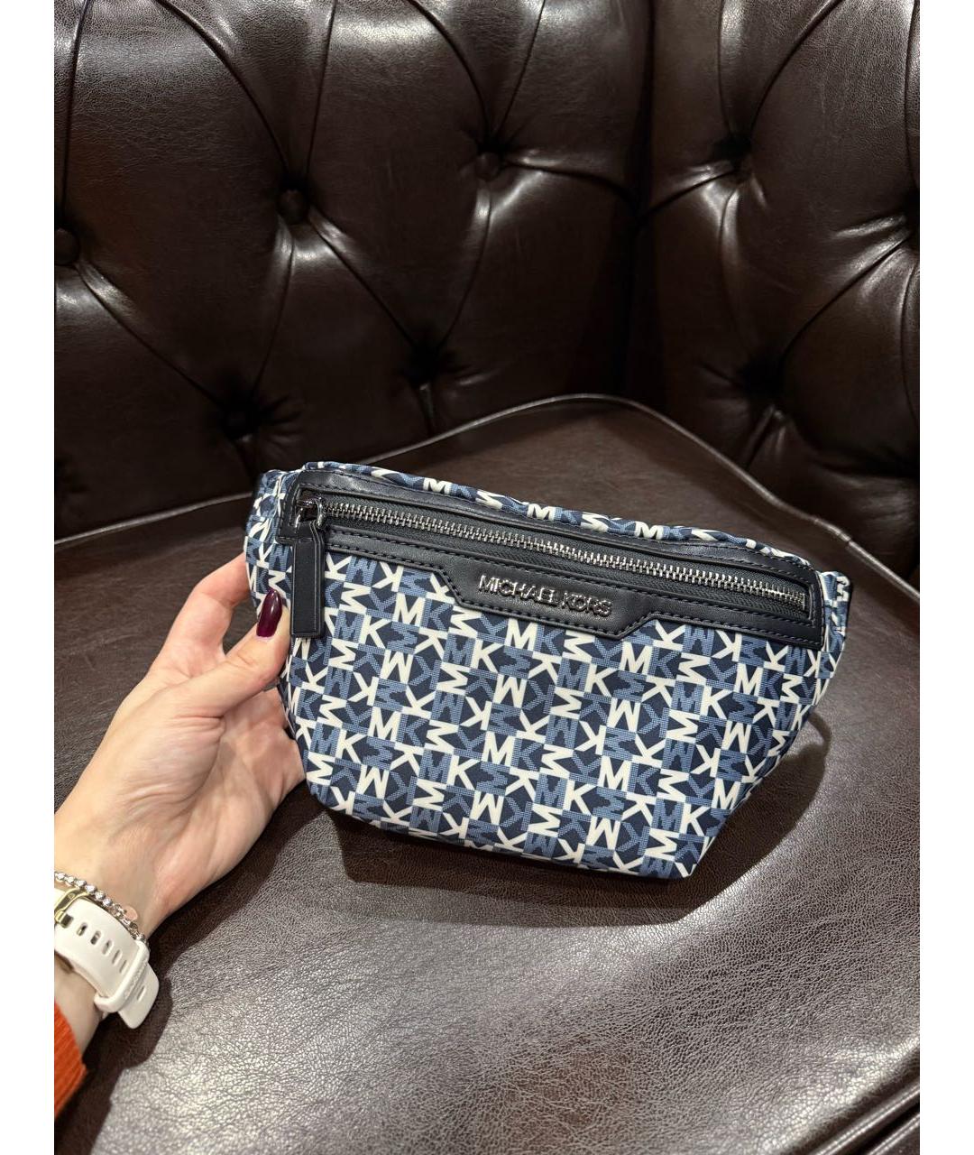 MICHAEL KORS Синяя поясная сумка, фото 2