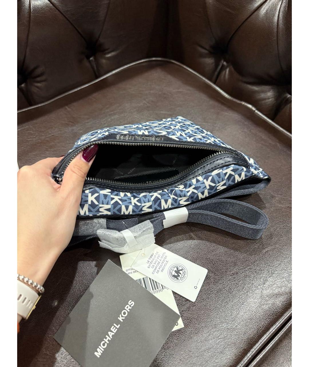 MICHAEL KORS Синяя поясная сумка, фото 4