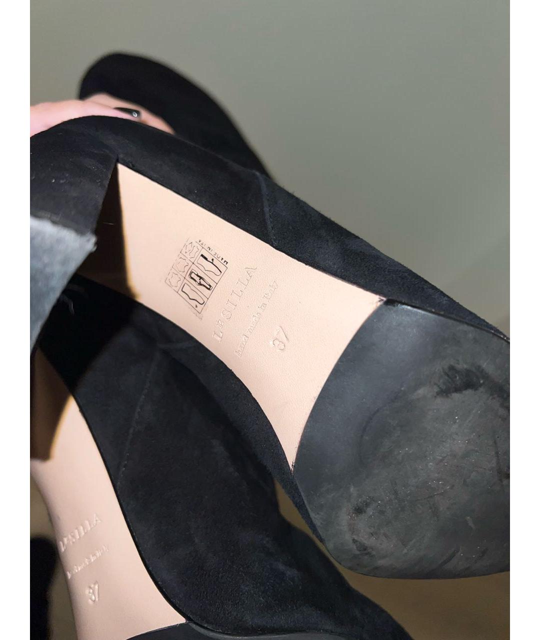LE SILLA Черные замшевые сапоги, фото 7