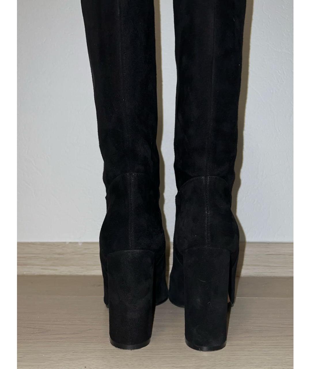 LE SILLA Черные замшевые сапоги, фото 4