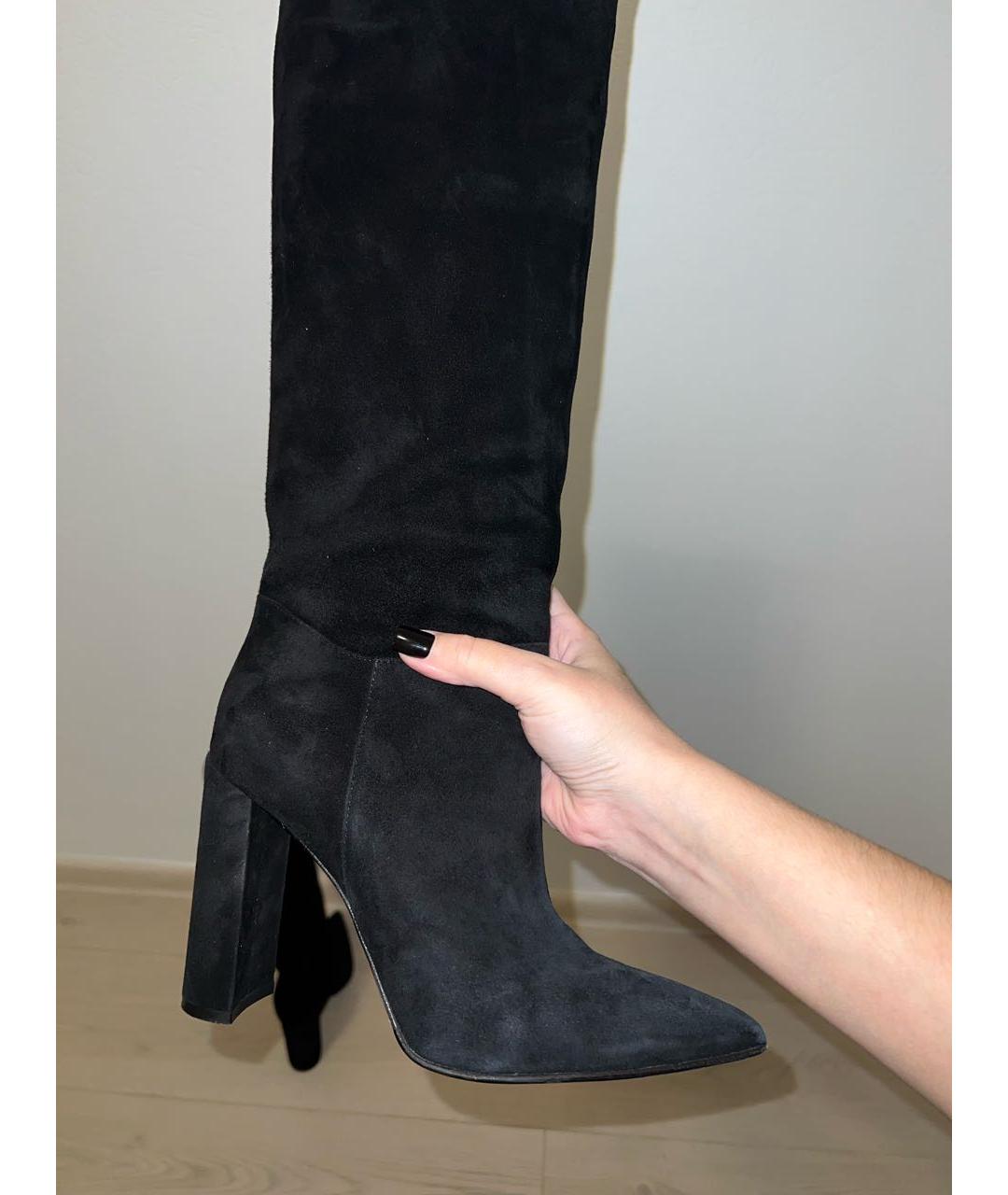 LE SILLA Черные замшевые сапоги, фото 5