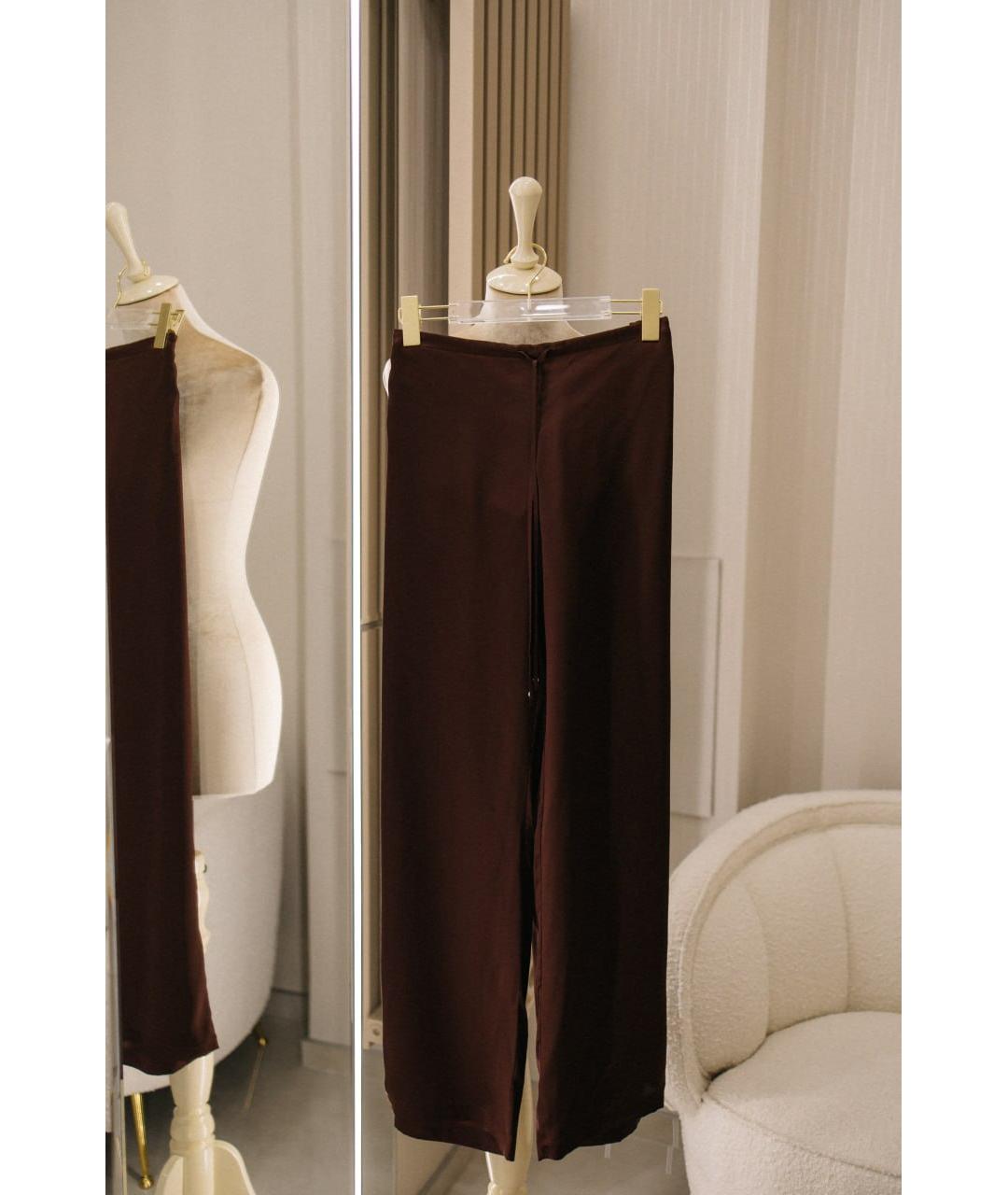 LA PERLA Коричневая шелковая пижама, фото 4