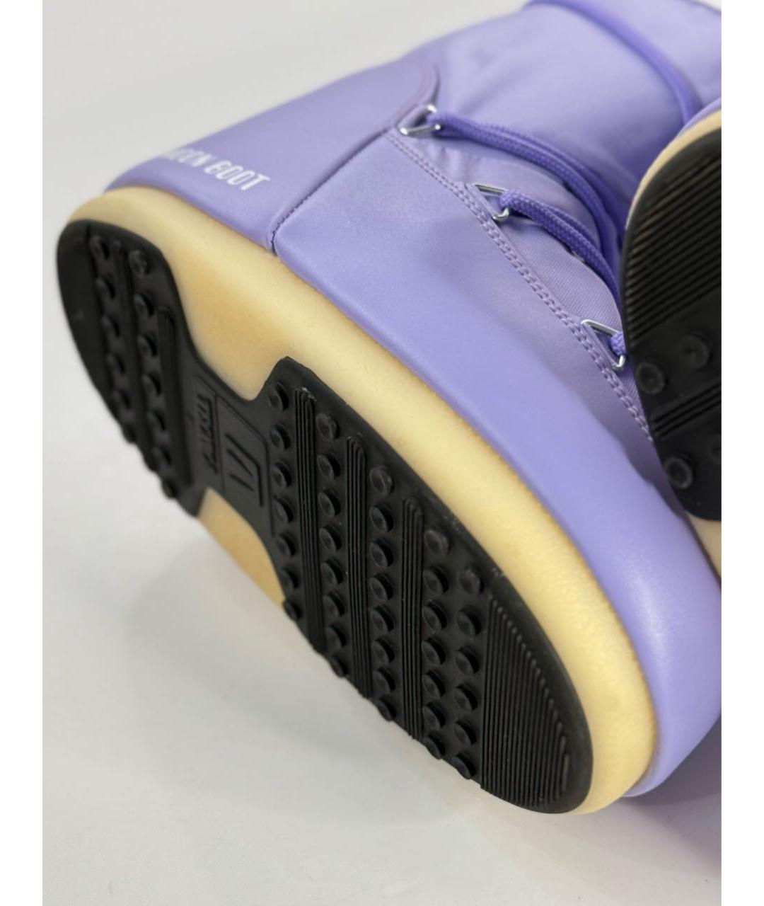 MOON BOOT Фиолетовые синтетические сапоги, фото 6