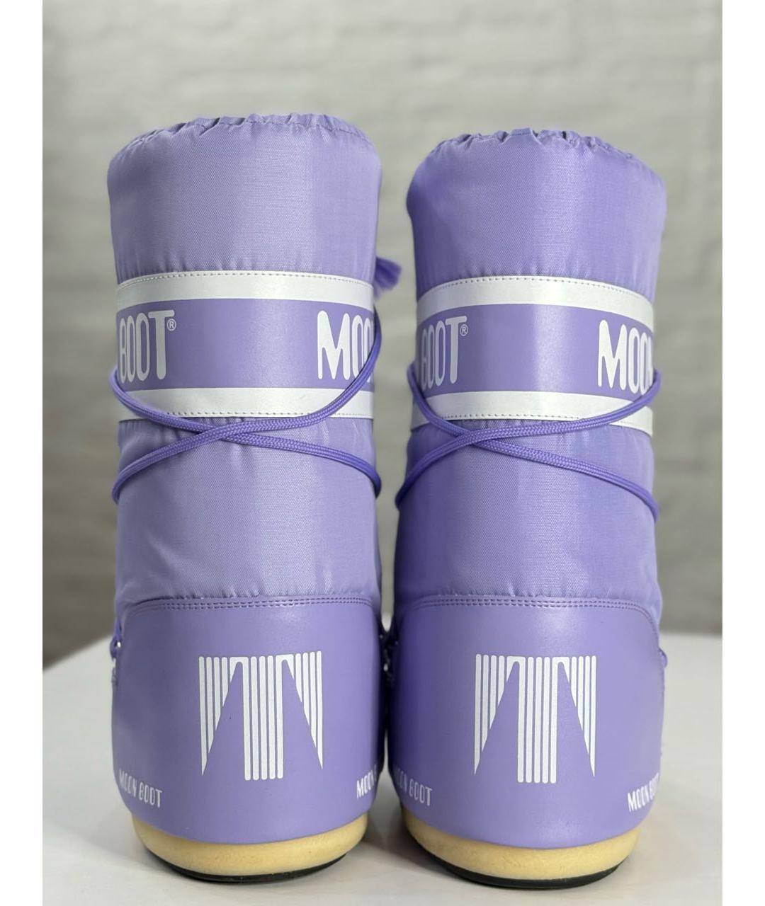 MOON BOOT Фиолетовые синтетические сапоги, фото 3