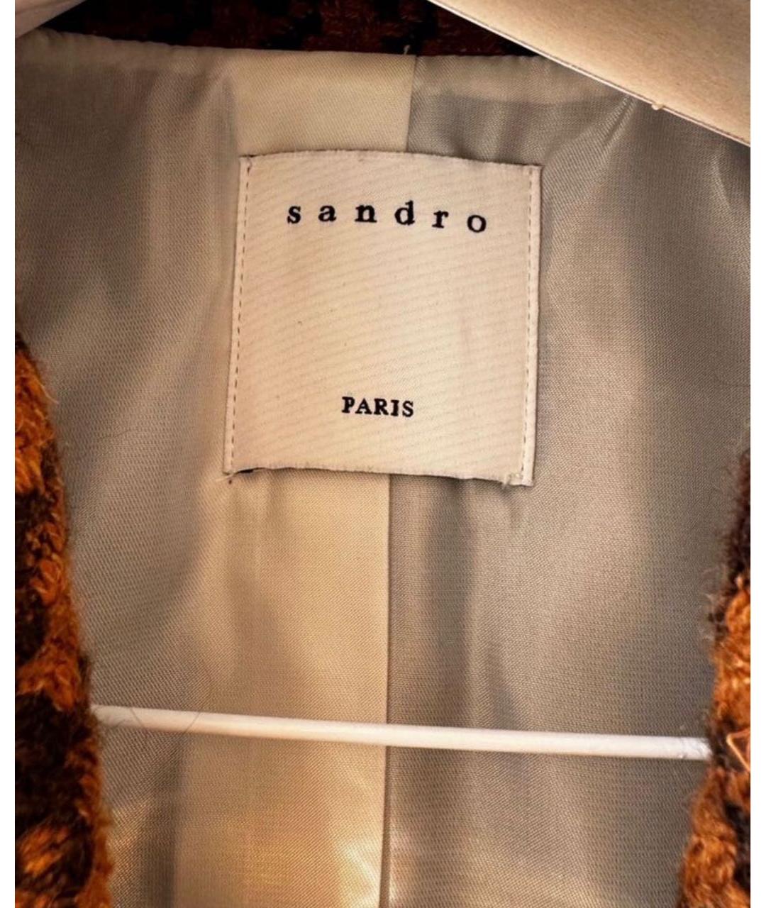 SANDRO Коричневый шерстяной костюм с юбками, фото 3