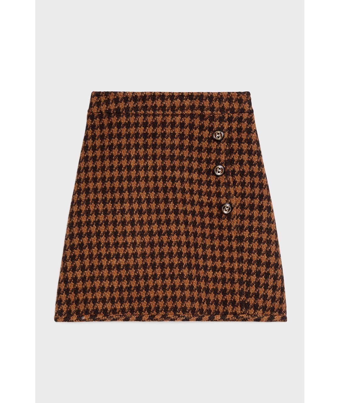 SANDRO Коричневый шерстяной костюм с юбками, фото 2