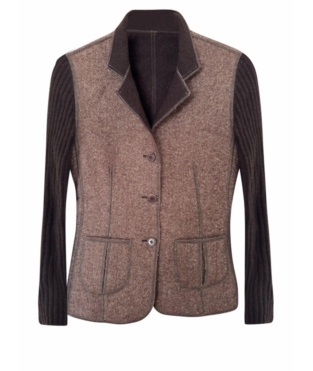 BRUNELLO CUCINELLI Коричневый кашемировый жакет/пиджак, фото 1