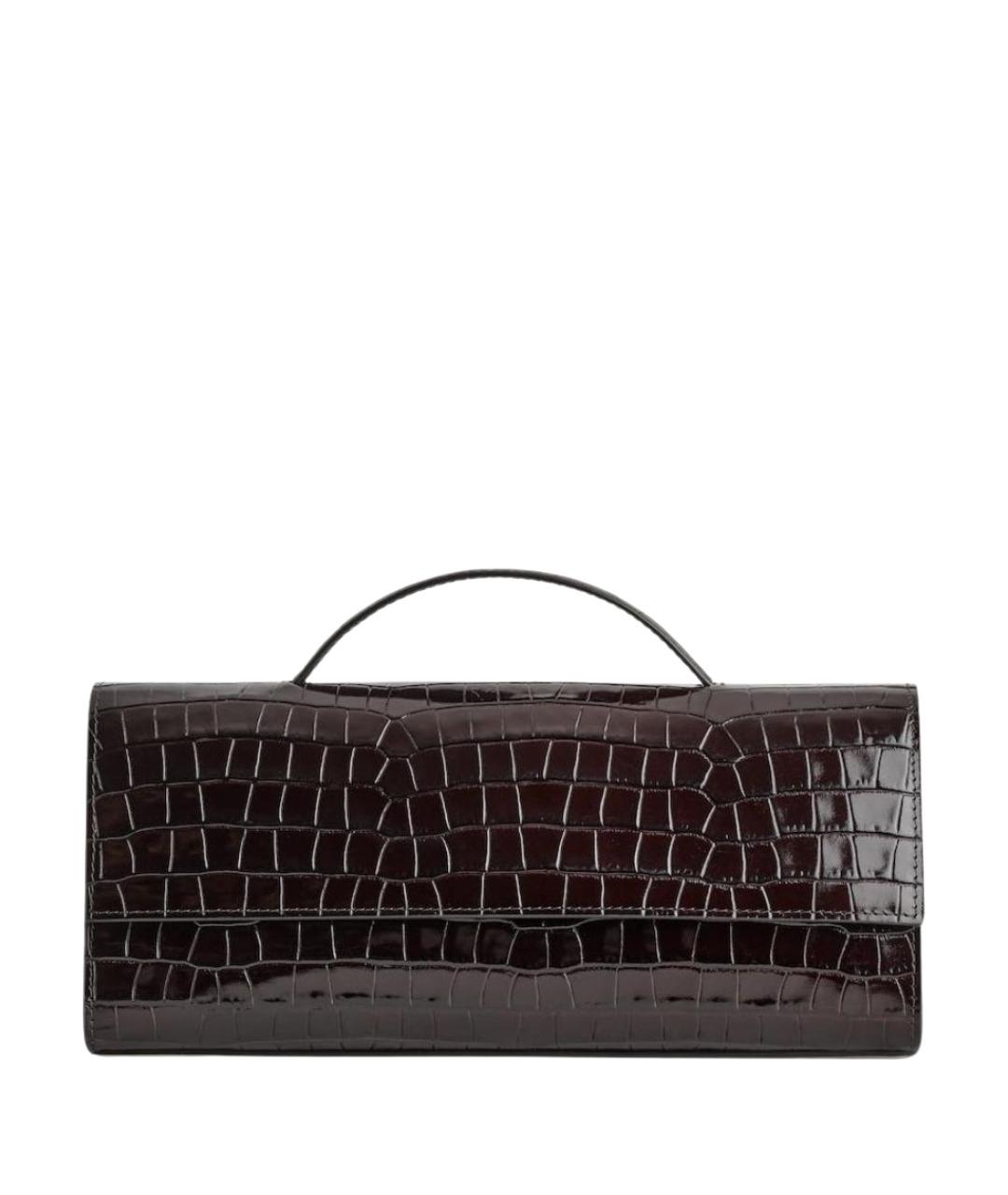 COS Коричневая кожаная сумка с короткими ручками, фото 1