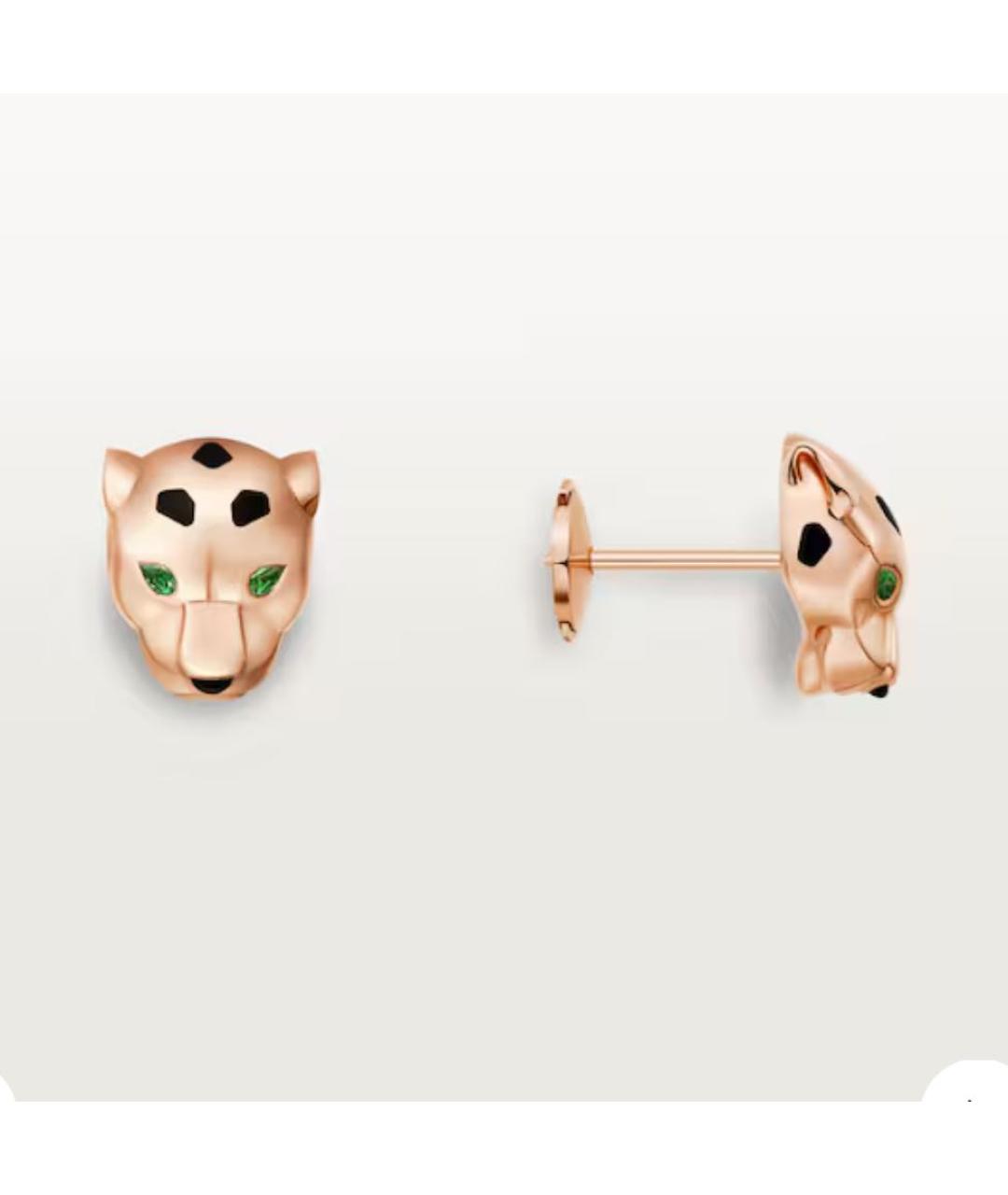 CARTIER Желтые серьги из розового золота, фото 3