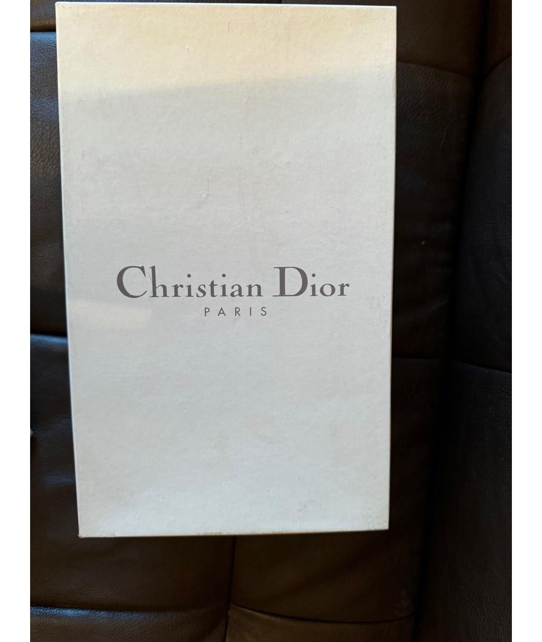 CHRISTIAN DIOR Бежевые текстильные туфли, фото 5