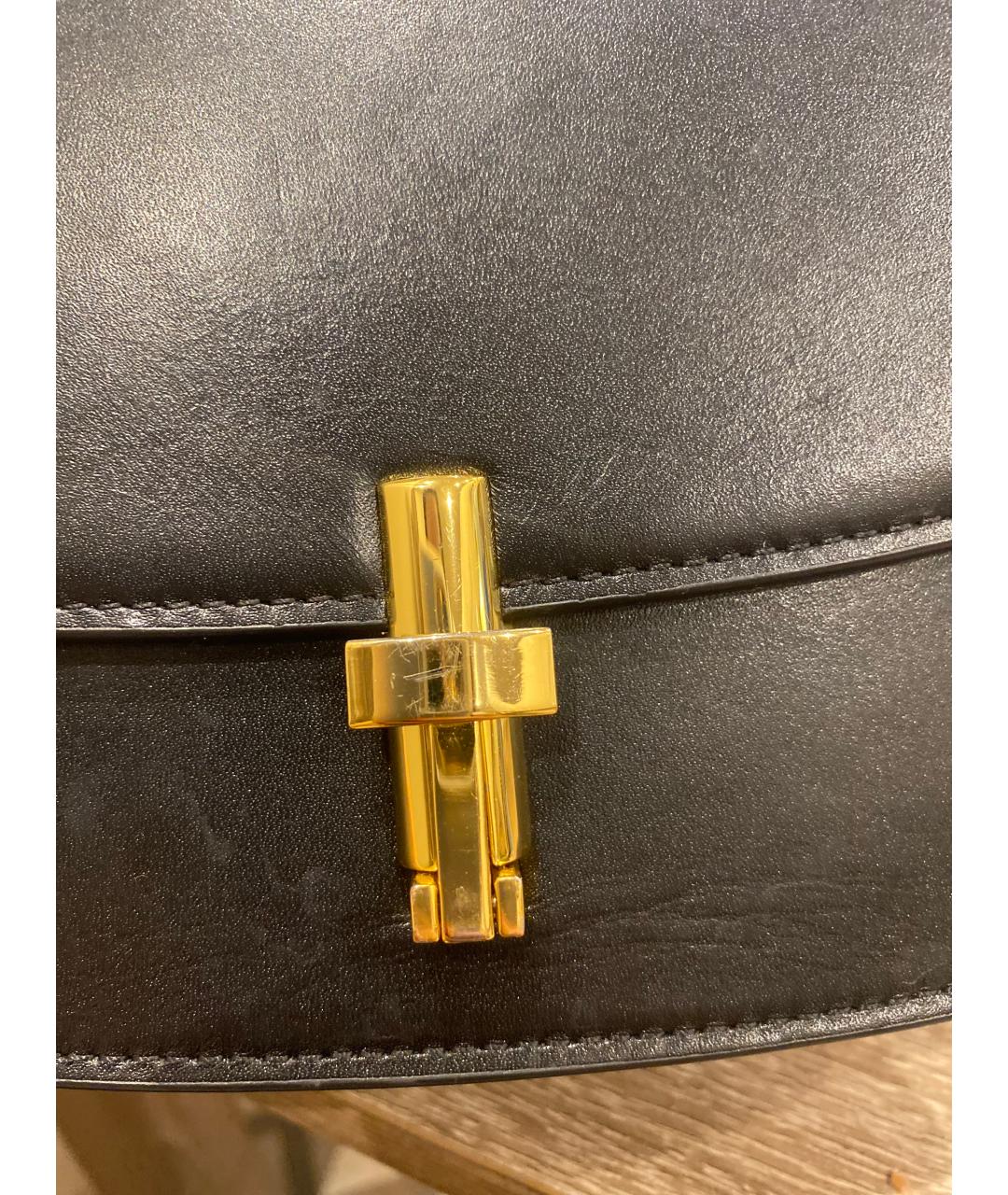 THE ROW Черная кожаная сумка с короткими ручками, фото 6