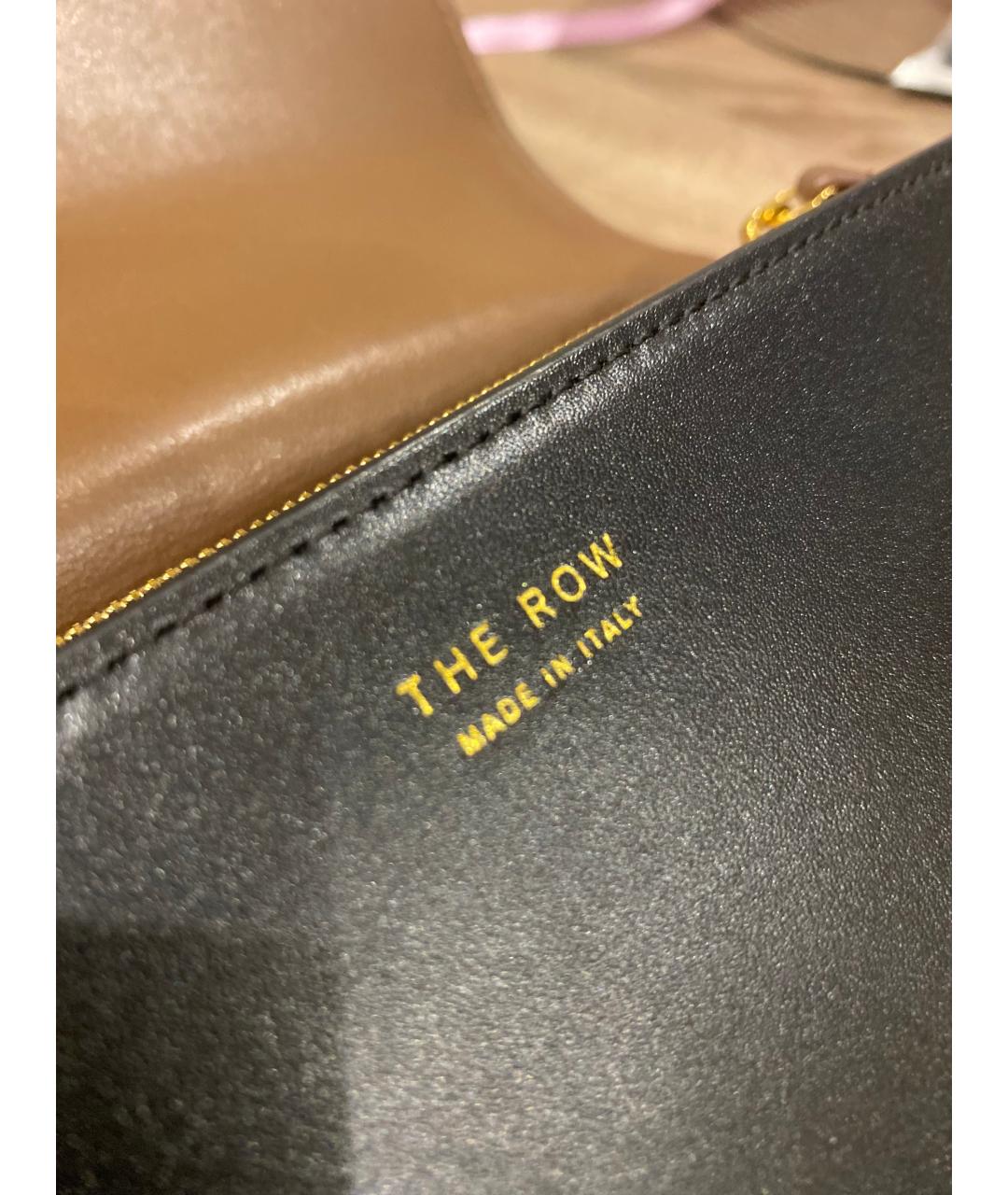 THE ROW Черная кожаная сумка с короткими ручками, фото 3