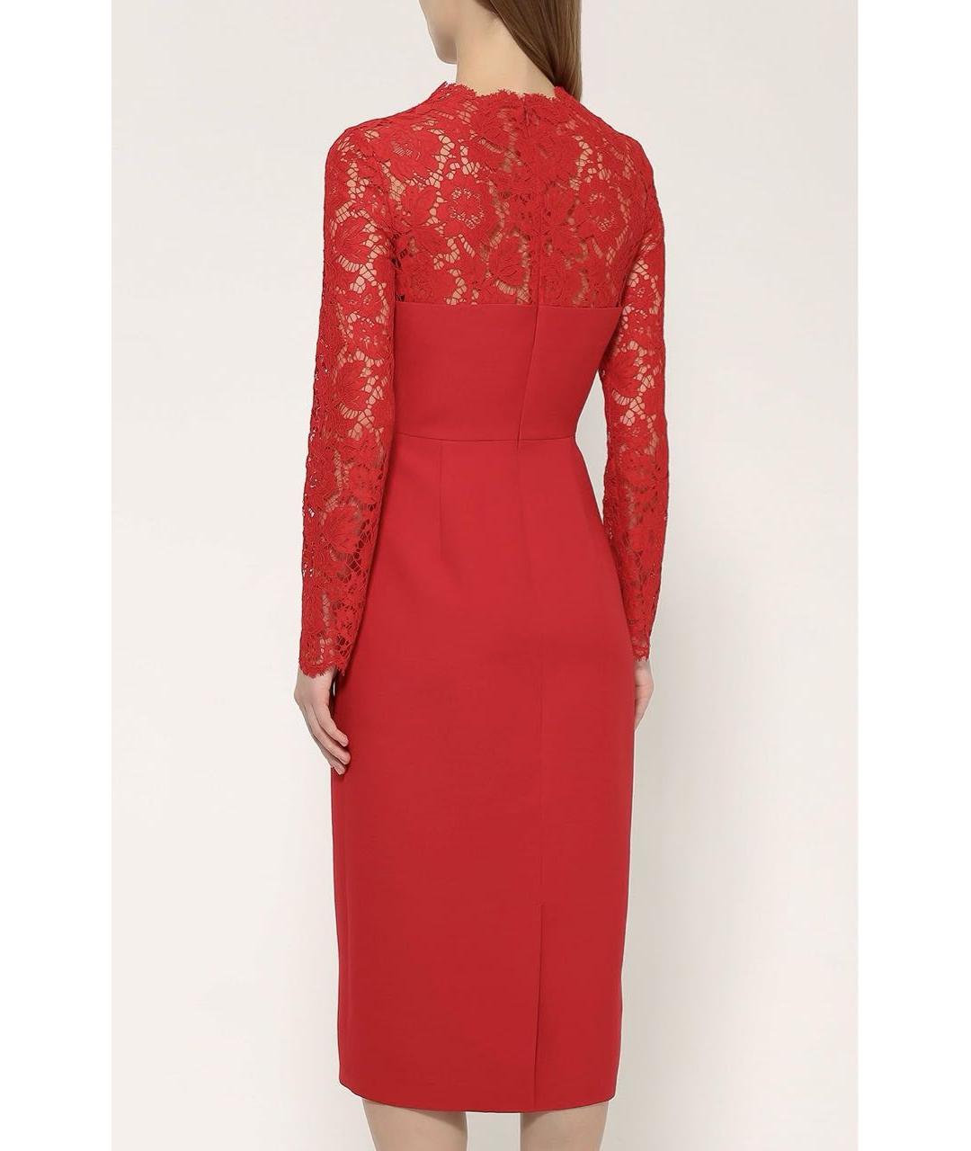 VALENTINO Красное шерстяное платье, фото 7