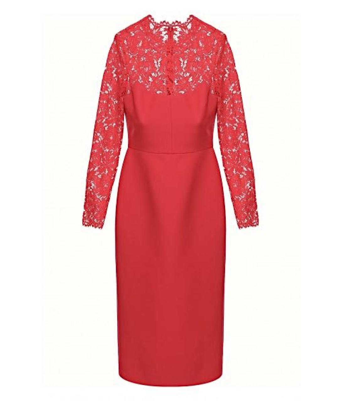 VALENTINO Красное шерстяное платье, фото 1