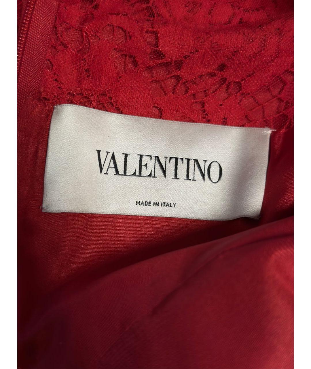 VALENTINO Красное шерстяное платье, фото 2