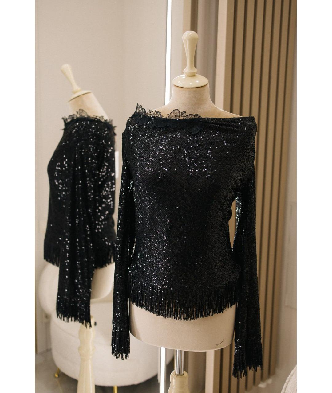 ERMANNO SCERVINO Черная полиэстеровая блузы, фото 5