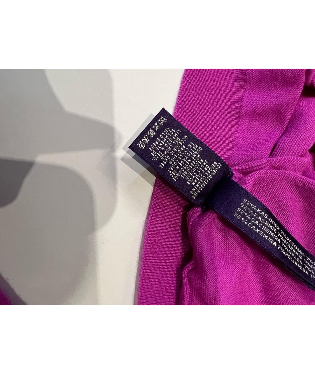 RALPH LAUREN COLLECTION Фуксия кашемировый джемпер / свитер, фото 6