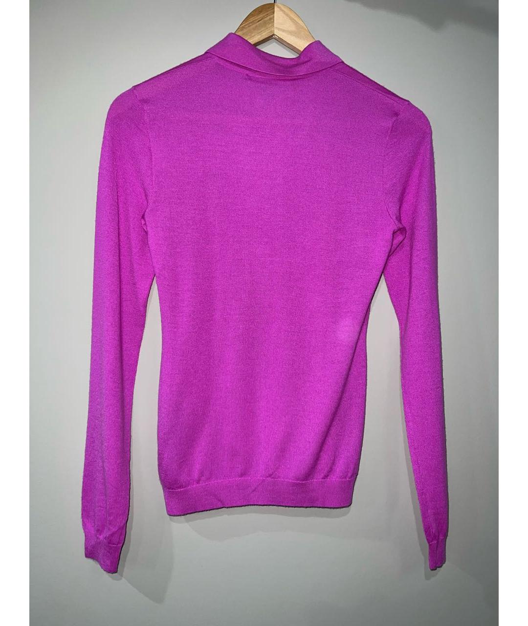 RALPH LAUREN COLLECTION Фуксия кашемировый джемпер / свитер, фото 2